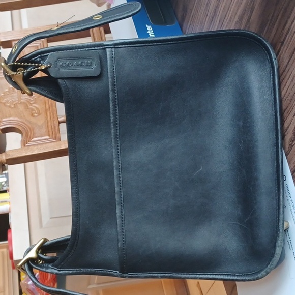 Coach Vintage Legacy Zip Black Handbag Shoulder Crossbody Purse Tote C2P-9966 - Picture 1 of 8